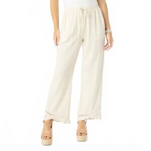 NEW COCO + CARMEN layla crossover ruffle pant in natural